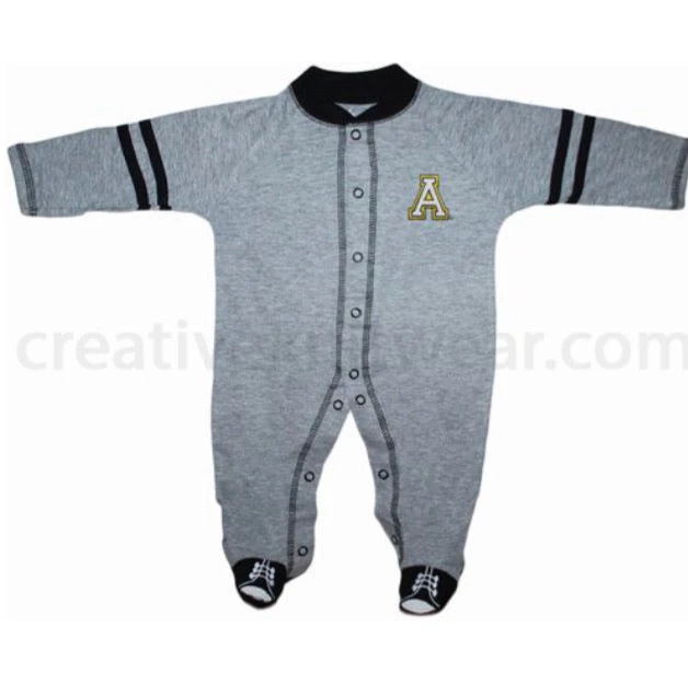 Creative Knitwear Appalachian State Mountaineer Sports Shoe Footed Romper 6 Creative Knitwear Appalachian State Mountaineer Sports Shoe Footed Romper