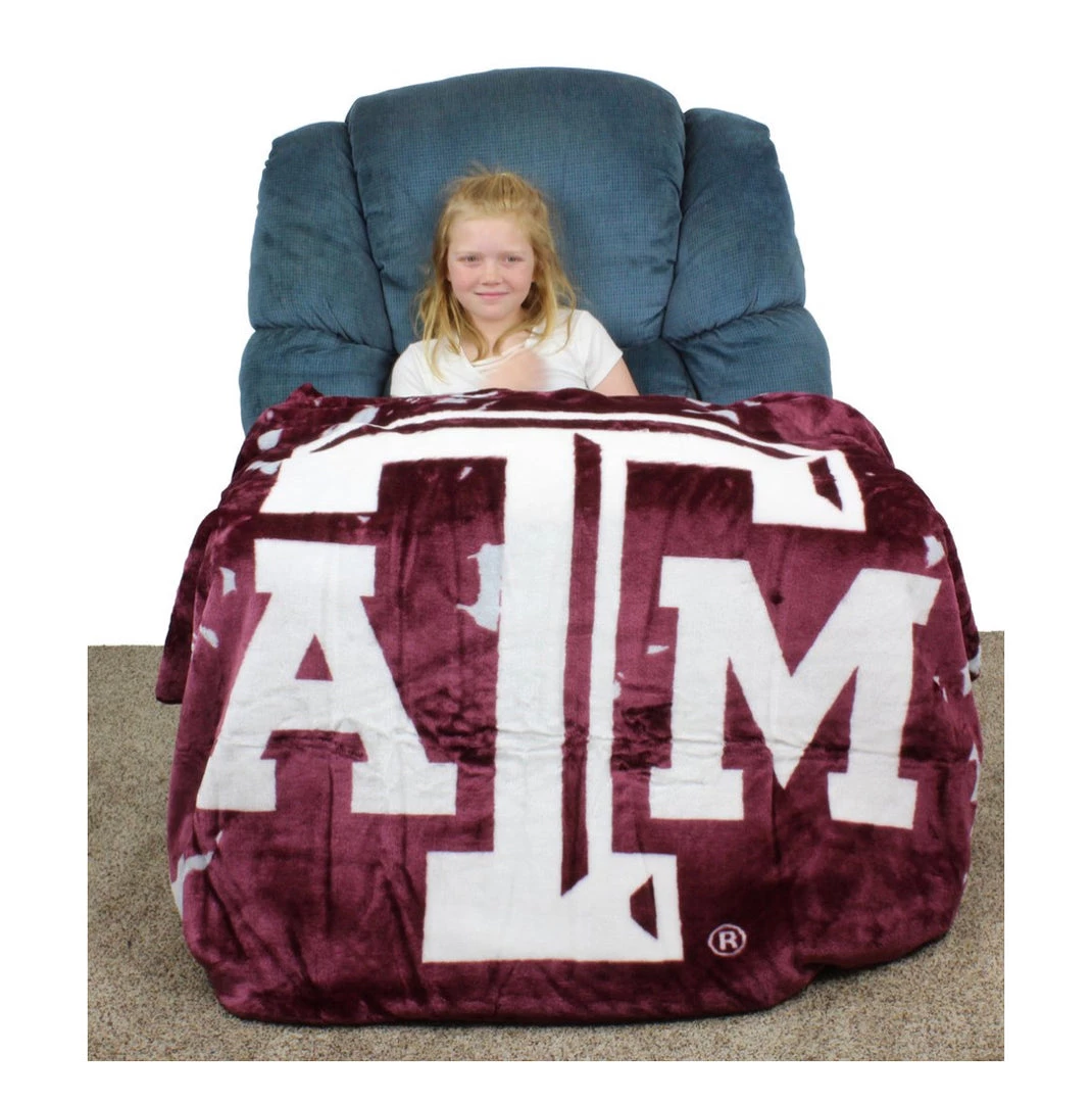 College Covers NCAA Texas A&M Aggies Huge Raschel Throw Blanket 3 College Covers NCAA Texas A&M Aggies Huge Raschel Throw Blanket