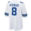 Dallas Cowboys Troy Aikman #8 Nike White Game Replica Jersey