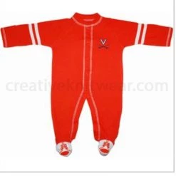 Creative Knitwear NCAA Virginia Cavaliers Sports Shoe Footed Romper 8 Creative Knitwear NCAA Virginia Cavaliers Sports Shoe Footed Romper