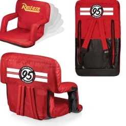 PICNIC TIME NCAA Lightning McQueen Ventura Portable Reclining Stadium Seat