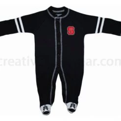 Creative Knitwear NC State Wolfpack Sports Shoe Footed Romper NCAA 8 Creative Knitwear NC State Wolfpack Sports Shoe Footed Romper NCAA
