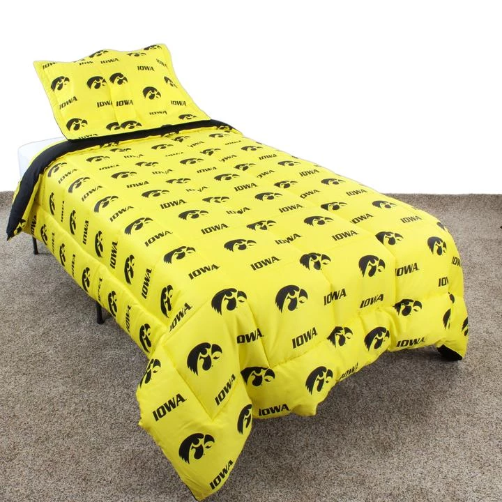 College Covers NCAA Iowa Hawkeyes Reversible Comforter Set 4 College Covers NCAA Iowa Hawkeyes Reversible Comforter Set