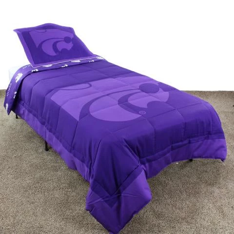 College Covers NCAA Kansas State Wildcats Reversible Comforter Set 3 College Covers NCAA Kansas State Wildcats Reversible Comforter Set