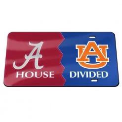 Wincraft Alabama Vs Auburn Acrylic Classic License Plate NCAA