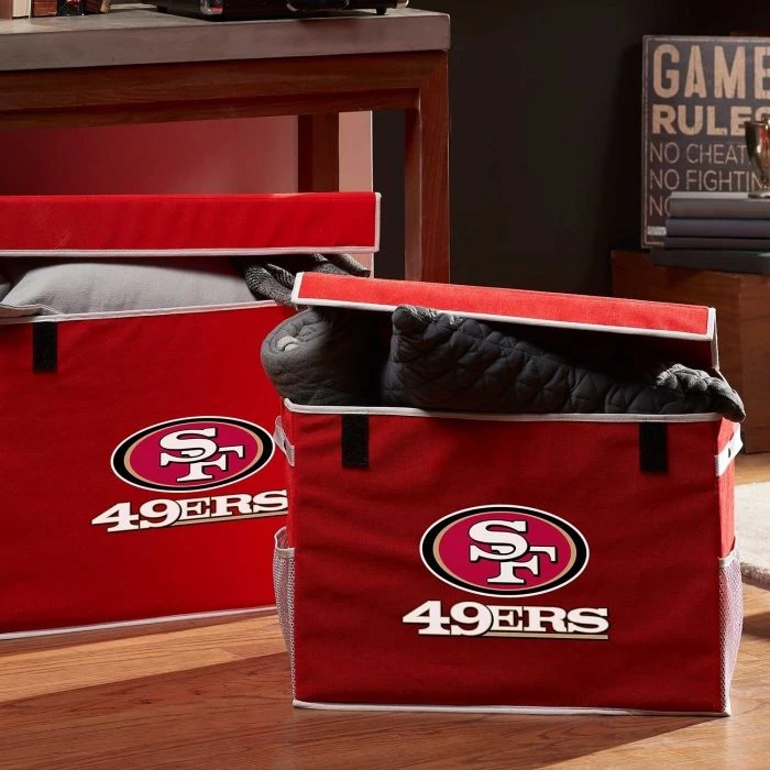 FRANKLIN San Francisco 49ers Storage Footlocker Bins 4 FRANKLIN San Francisco 49ers Storage Footlocker Bins