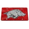 Wincraft NCAA Arkansas Razorbacks Glitter Specialty Acrylic Classic License Plates