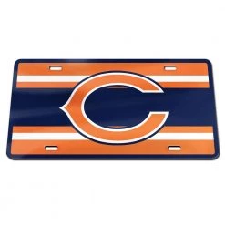 Wincraft Chicago Bears Stripes Specialty Acrylic Classic License Plate