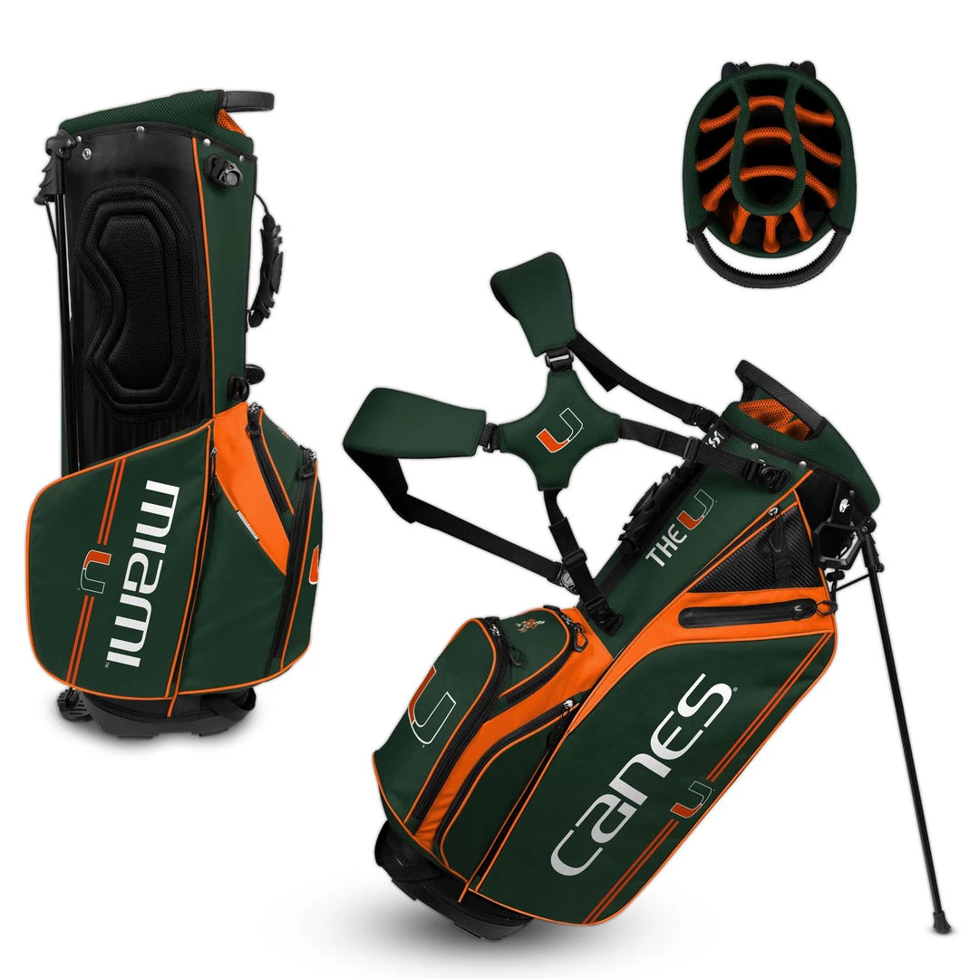Wincraft NCAA Miami Hurricanes Hybrid Golf Bag 3 Wincraft NCAA Miami Hurricanes Hybrid Golf Bag